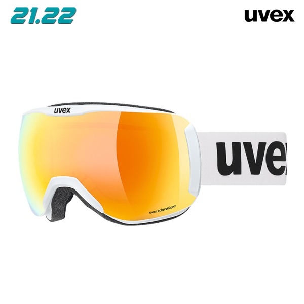 2122 UVEX uvex downhill 2100 CV Asian fit - White Mat /mirror orange (우벡스 다운힐 CV 아시안핏 미러 오렌지 /스키보드고글)