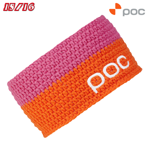 1516 POC Crochet Headband Orange / Pink 피오씨 헤어밴드 