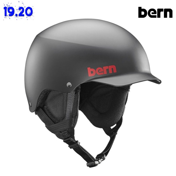 1920 BERN ASIAN Fit Team Baker - Matte Black w/ Black Liner (번 아시안핏 팀 베이커 스키/보드 헬멧) SM24TMBLA