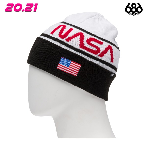 2021 686 NASA BEANIE BLACK O/S (686 나사 비니 블랙) M0WBNE05