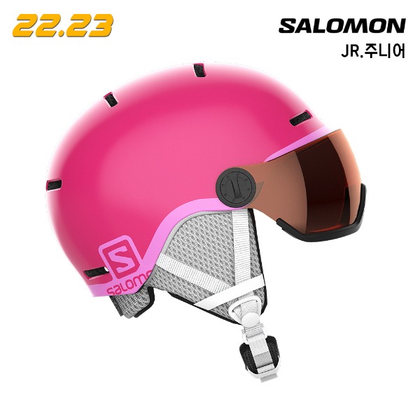 2223 SALOMON GROM VISOR - GLOSSY PINK(살로몬 주니어 그롬 바이저 헬멧 - 글로시핑크)