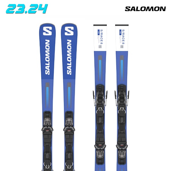 2324 SALOMON E S/RACE 8 + M11 GW L80 - RACE BLUE/WHITE (살로몬  S/RACE 8 스키플레이트) L47355200+