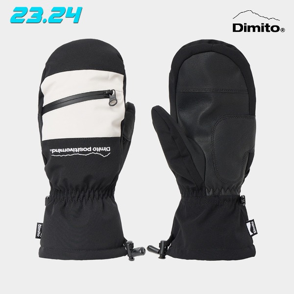 2324 DIMITO BLOCK MITTEN- BLACK(디미토 블럭 스키 스노우보드 벙어리 장갑 블랙)
