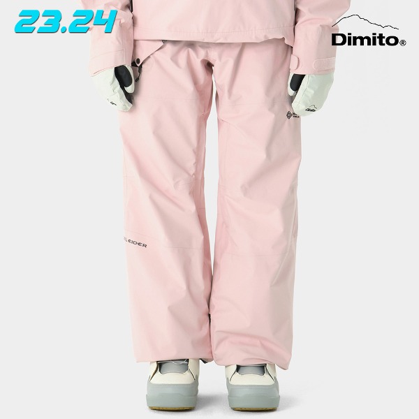 2324 DIMITO GTX BASIS (VTX X EIDER) 2L PANTS - LIGHT PINK (디미토 아이더 베이시스 스노우보드복 팬츠 라이트 핑크)
